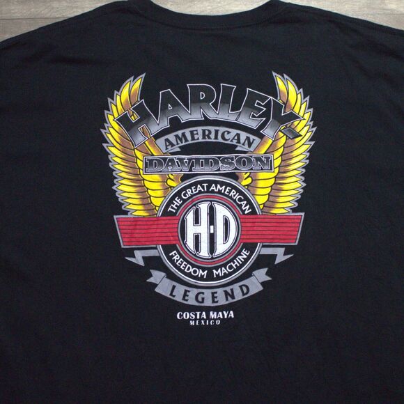 Harley Davidson Costa Maya Mexico T-Shirt Graphic Tee Men's XXXL 3XL - Picture 1 of 6